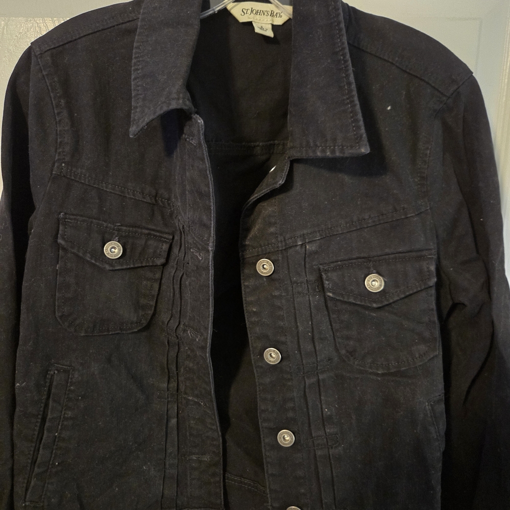 St. John's Bay Black Denim Jacket